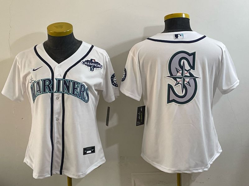 Youth 2026 Seattle Mariners Blank White Game Nike MLB Jersey style 0017